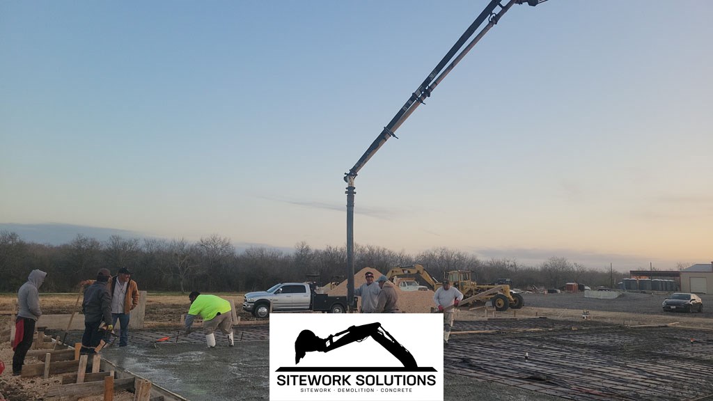 Pouring the concrete and it is ready to be poured by Siteworks Solutions in San Antonio Texas